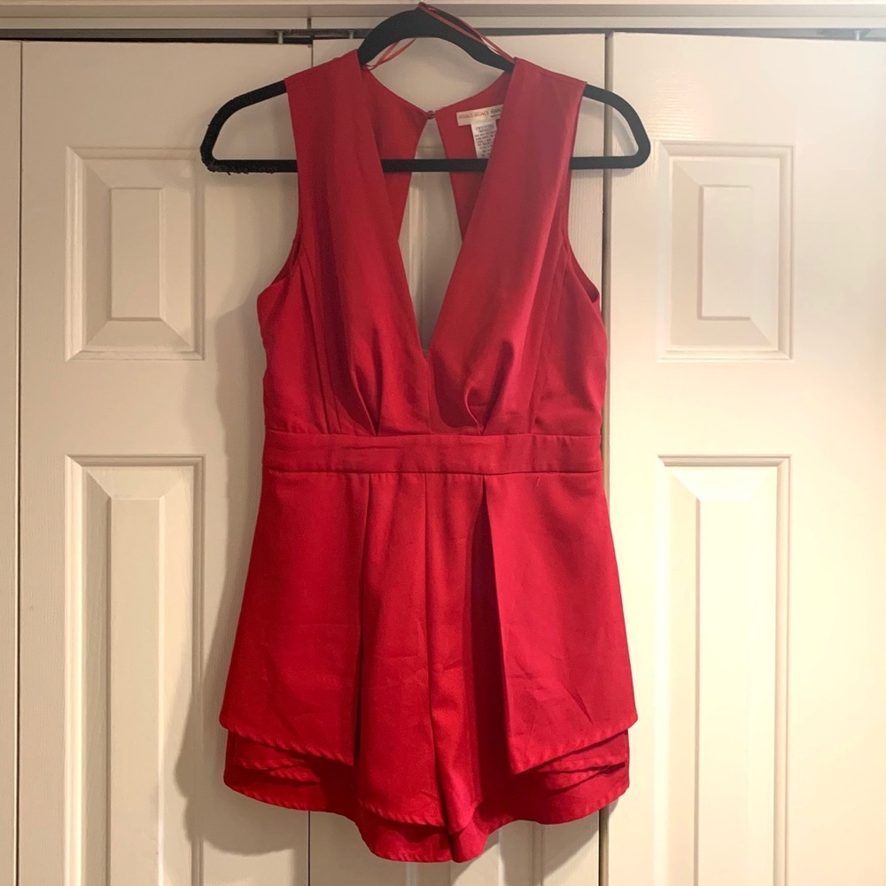 A’gaci Red Plunge Romper 🌹